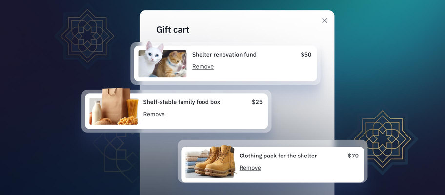 Gift Cart / multi-designation interface